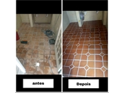 Recuperação de piso de lajota 